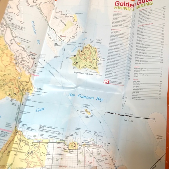 Trail Map. Waterproof. San Francisco. Hiking & Biking. NEW - Picture 6 of 6